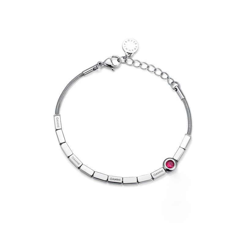 Cosmic Prism - Unisex Geometric Steel Cube Link Bracelet