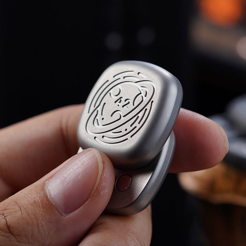 Cross-Lock Metal Push Fidget Slider:EDC Stress Relief Clicking Coin Toy