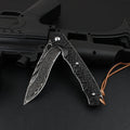 Black Stallion: VG10 Damascus Steel Folding Artisan EDC Knife