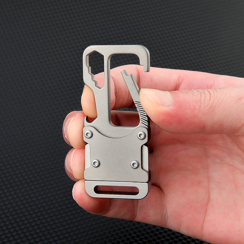 KeyRazor: Titanium Carabiner Keychain Clip