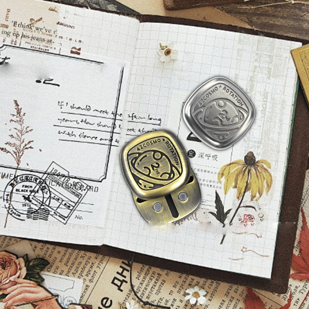 Cross-Lock Metal Push Fidget Slider:EDC Stress Relief Clicking Coin Toy