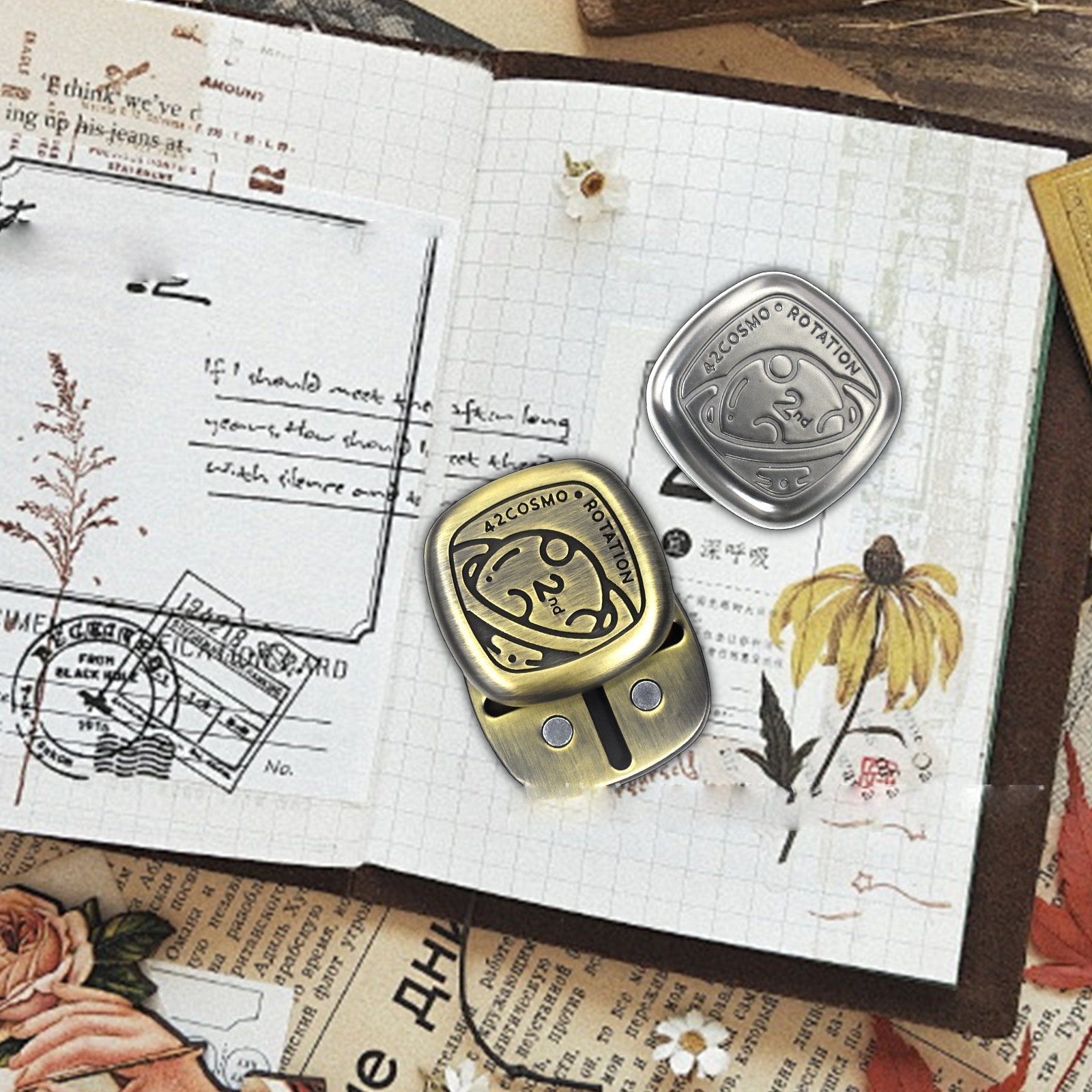 Cross-Lock Metal Push Fidget Slider:EDC Stress Relief Clicking Coin Toy