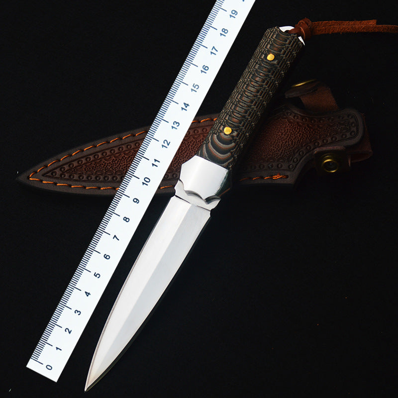 Artisan Fixed Blade Knife| Damascus or Mirror Finish | G10 Handle