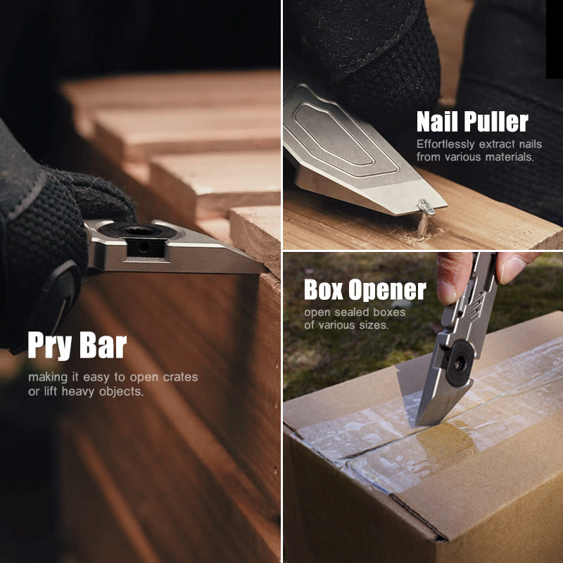 The PryMax 2.0: All-In-1 Titanium Multi-function Pry Bar