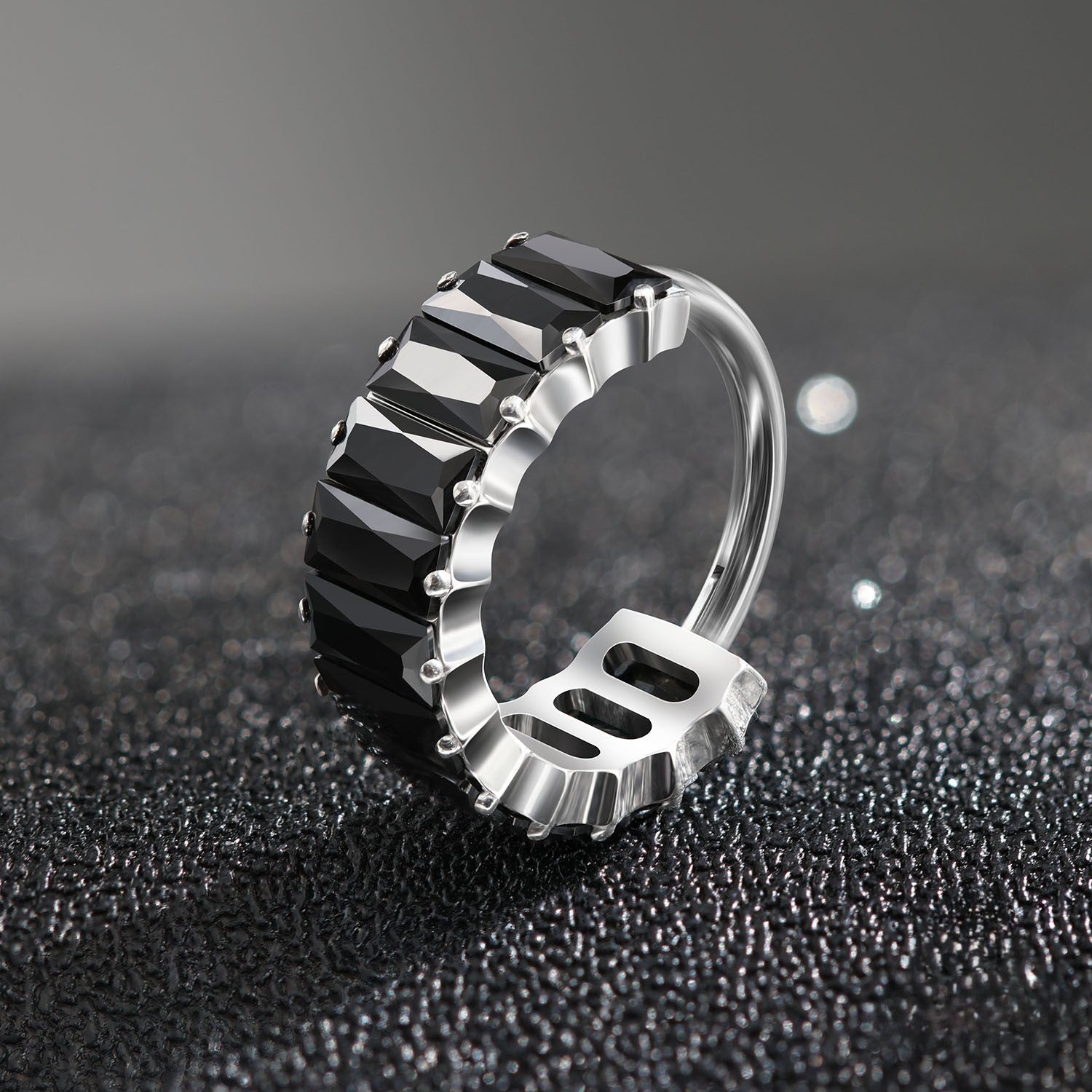 Icy CZ Stone Hoop – G23 Titanium Hypoallergenic Cartilage Earring