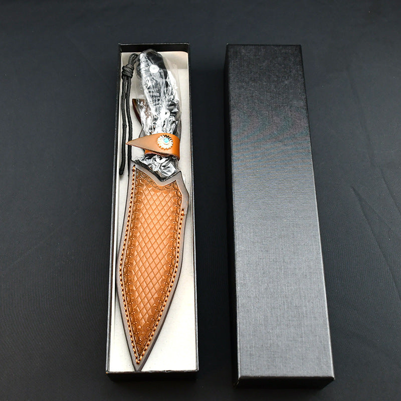 Tiger Fang Tactical Fixed Blade Knife – DC53 Steel, Ebony Handle