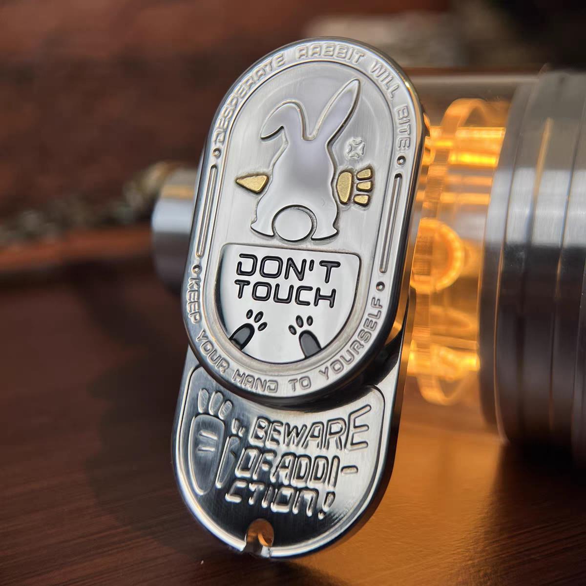 Don’t Touch Bunny Slider – Grumpy Rabbit EDC Toy with Addictive “Ding” Sound