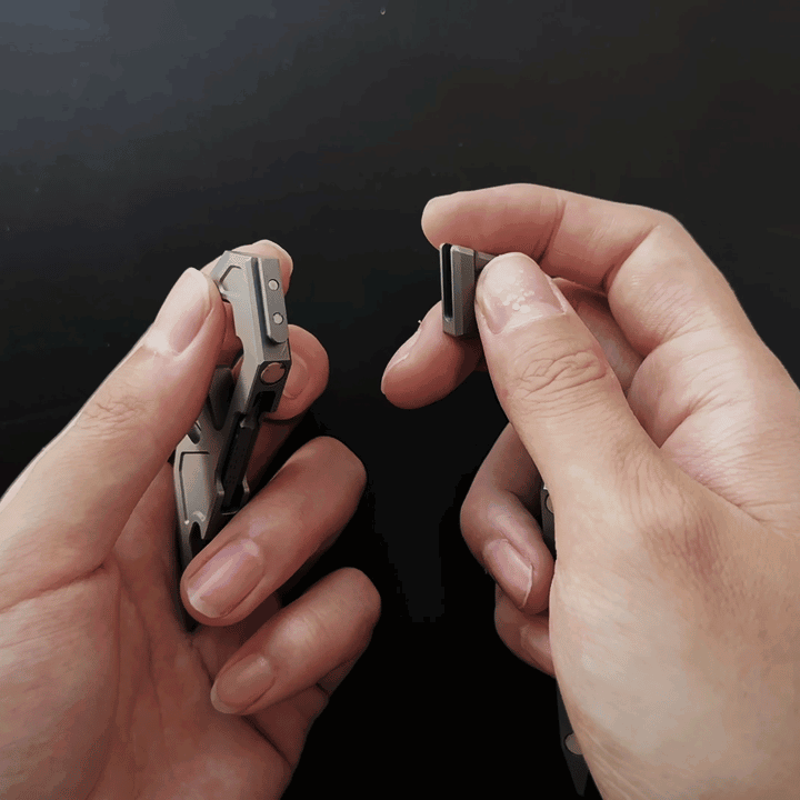 V-Stand: Titanium Multi-Tool Phone Stand for EDC