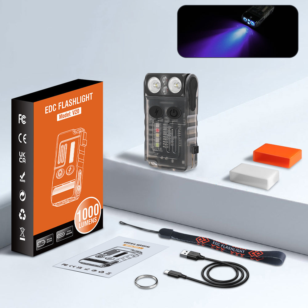 AlertGlow Guardian : Mini Pocket Keychain Flash Light