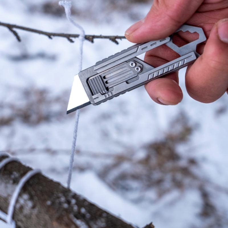 SliceCard - Titanium Utility Knife  for Pocket & Keychain