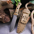Apex Survivalist: Heavy-Duty Fixed Blade Tactical Knife with Multi-Mount Sheath