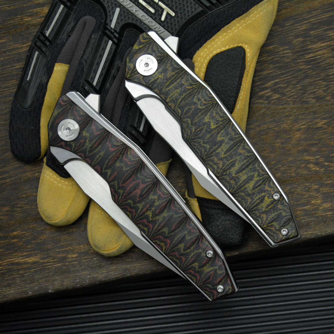 Python D2 Heavy-Duty Folding Knife — G10 Tactical Survival Blade