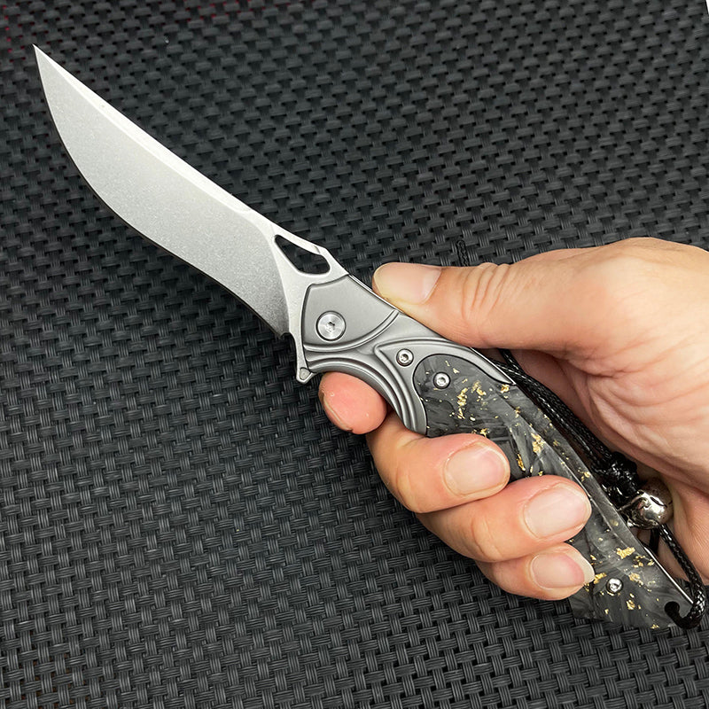 Night Owl – M390 Steel Carbon Fiber Tactical Folding Knife