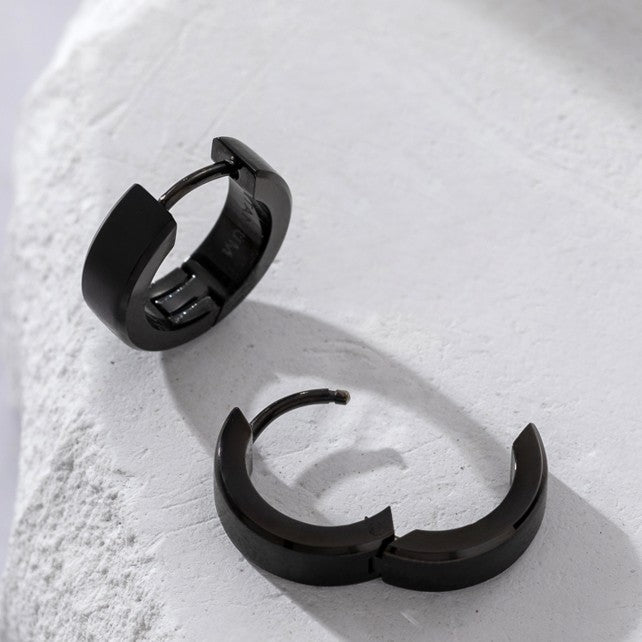 Pure Titanium Hoop Earrings – Hypoallergenic Unisex Minimalist Ear Cuffs