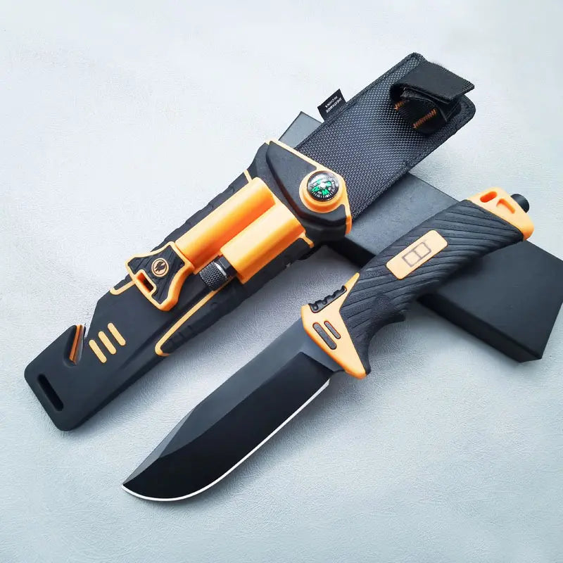 Vanguard Fixed Blade Survival Knife - 8Cr13Mov Stainless Steel Bushcraft Tool with Non-Slip Ergonomic Grip