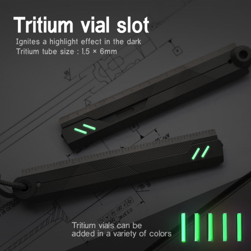 The Prule: Titanium Multifunctional EDC Foldable Ruler