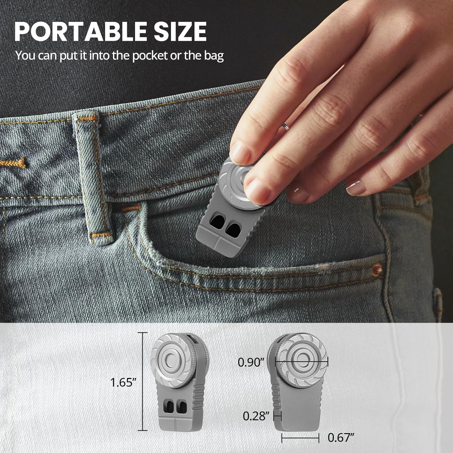 SonicSpinner：Titanium Emergency Whistle with Fidget Slider