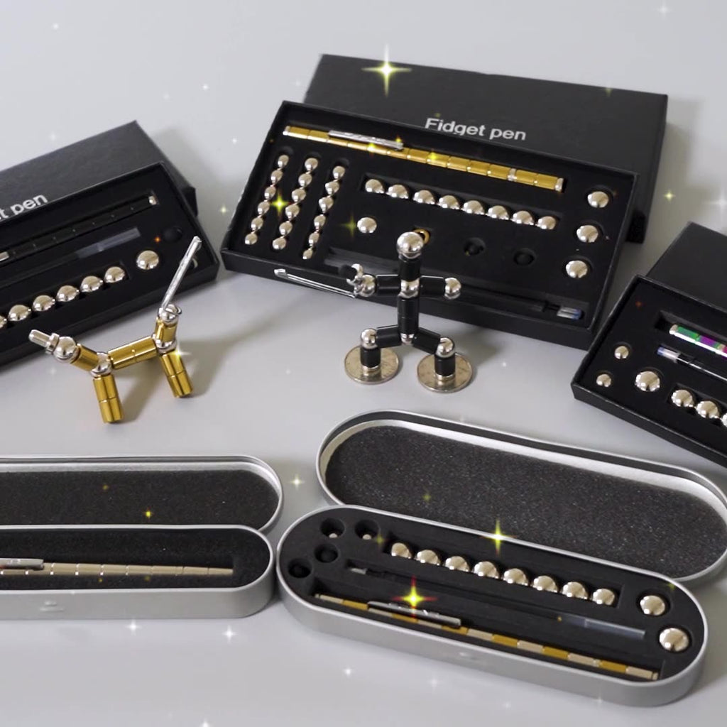 ADD-ONS: Magnetic Metal Fidget Pen-Deformable Stress Multifunctional Various of Shapes