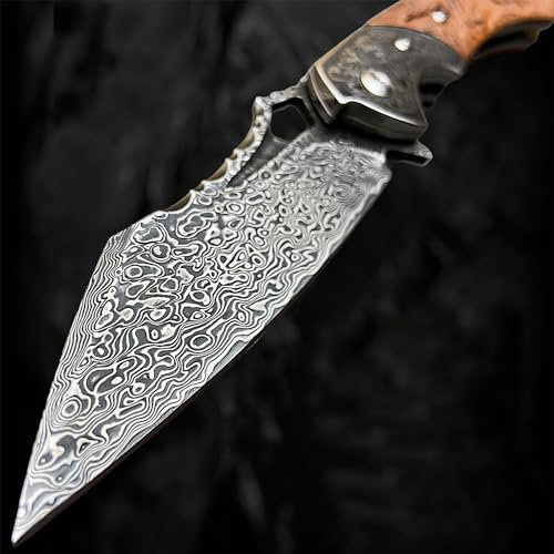AetherEdge - Damascus Steel Folding Knife