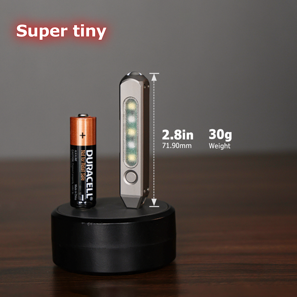 EchoSwitch: Titanium Magnetic Dual-Light EDC Flashlight