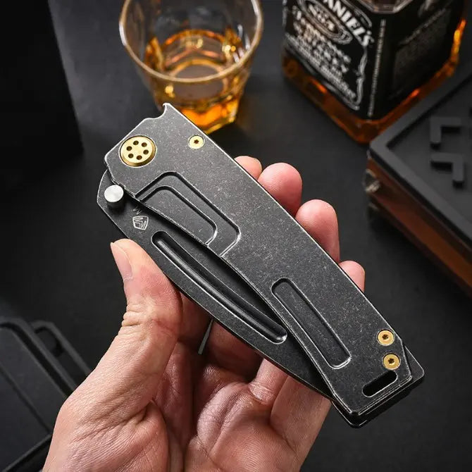 Iron Barber | Heavy-Duty D2 Steel Razor-Style Tactical Knife | Industrial EDC
