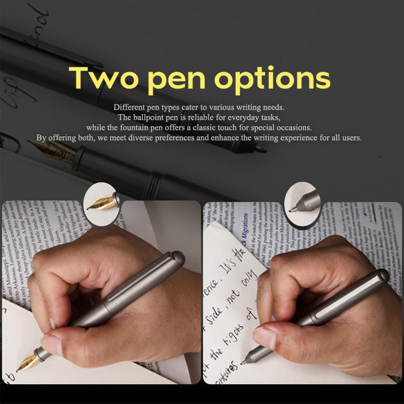 RocketInk Titanium Pocket Pen: Ballpoint & Fountain Options