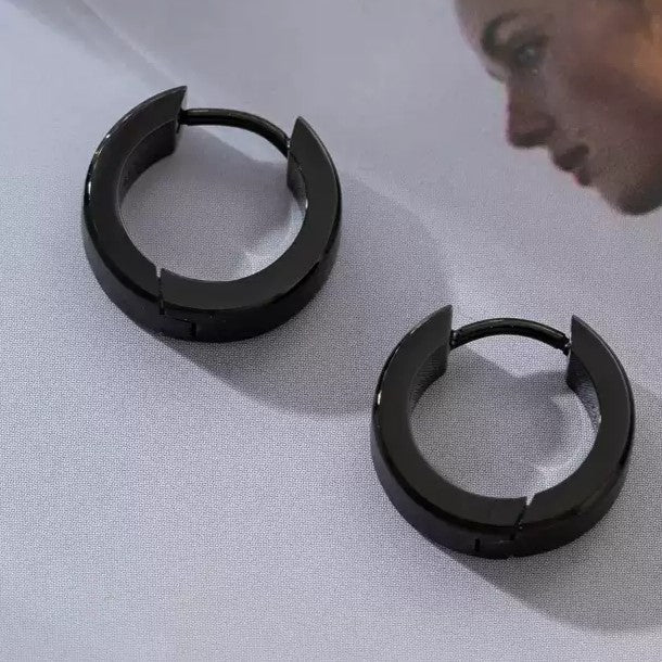 Pure Titanium Hoop Earrings – Hypoallergenic Unisex Minimalist Ear Cuffs