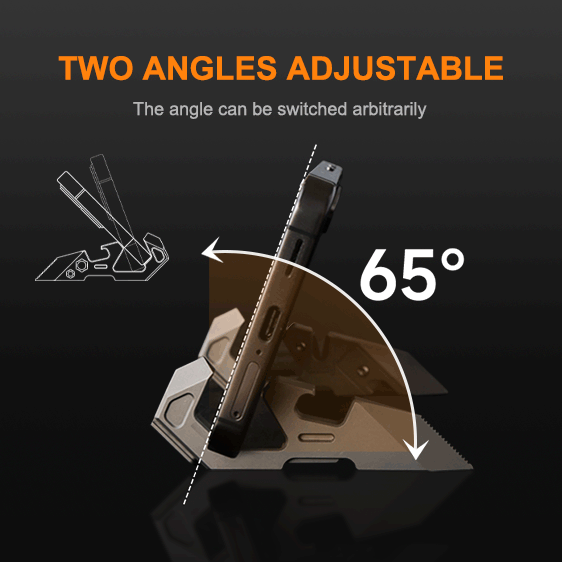 V-Stand: Titanium Multi-Tool Phone Stand for EDC