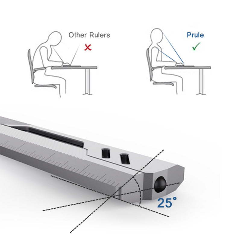 The Prule: Titanium Multifunctional EDC Foldable Ruler