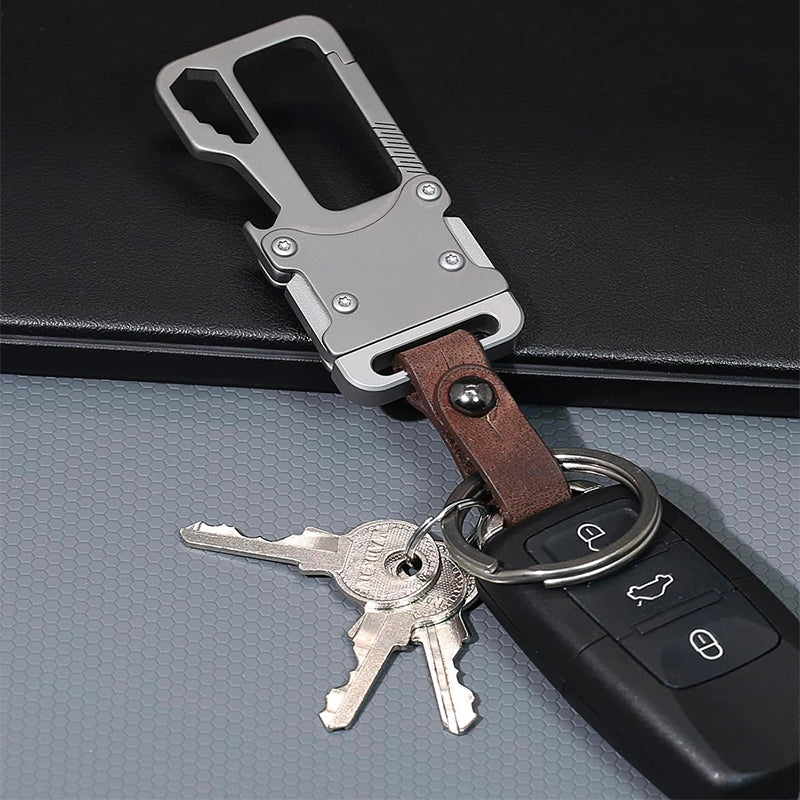 KeyRazor: Titanium Carabiner Keychain Clip