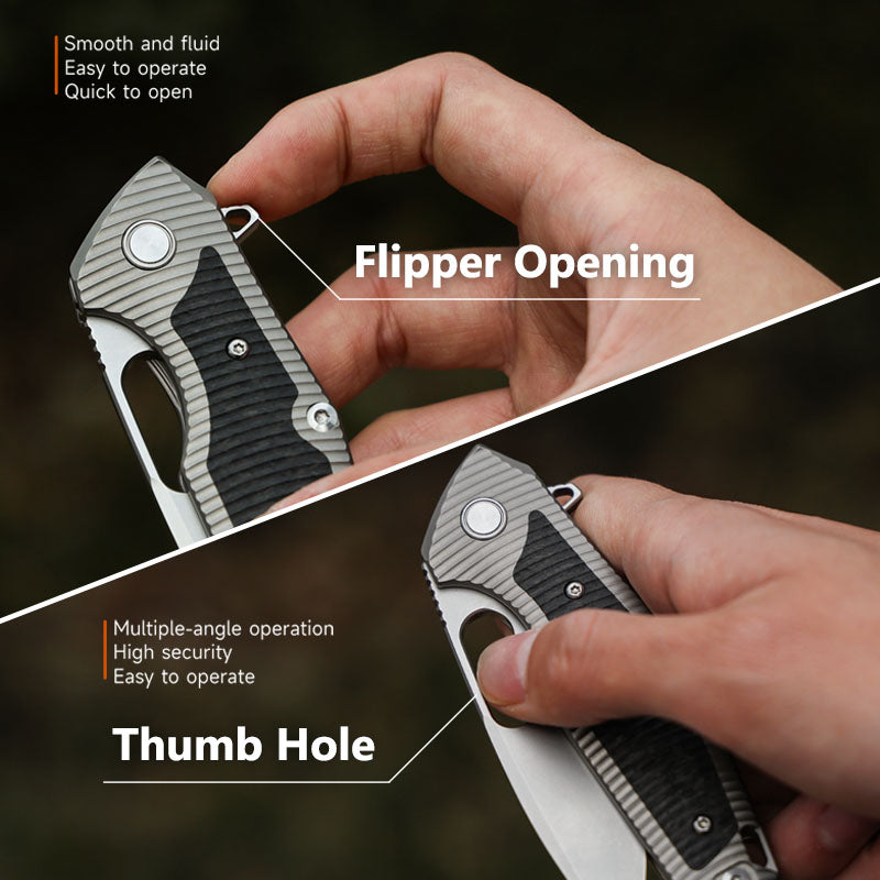 The Shadow Blade: Titanium Handle with M390 Blade EDC Knife