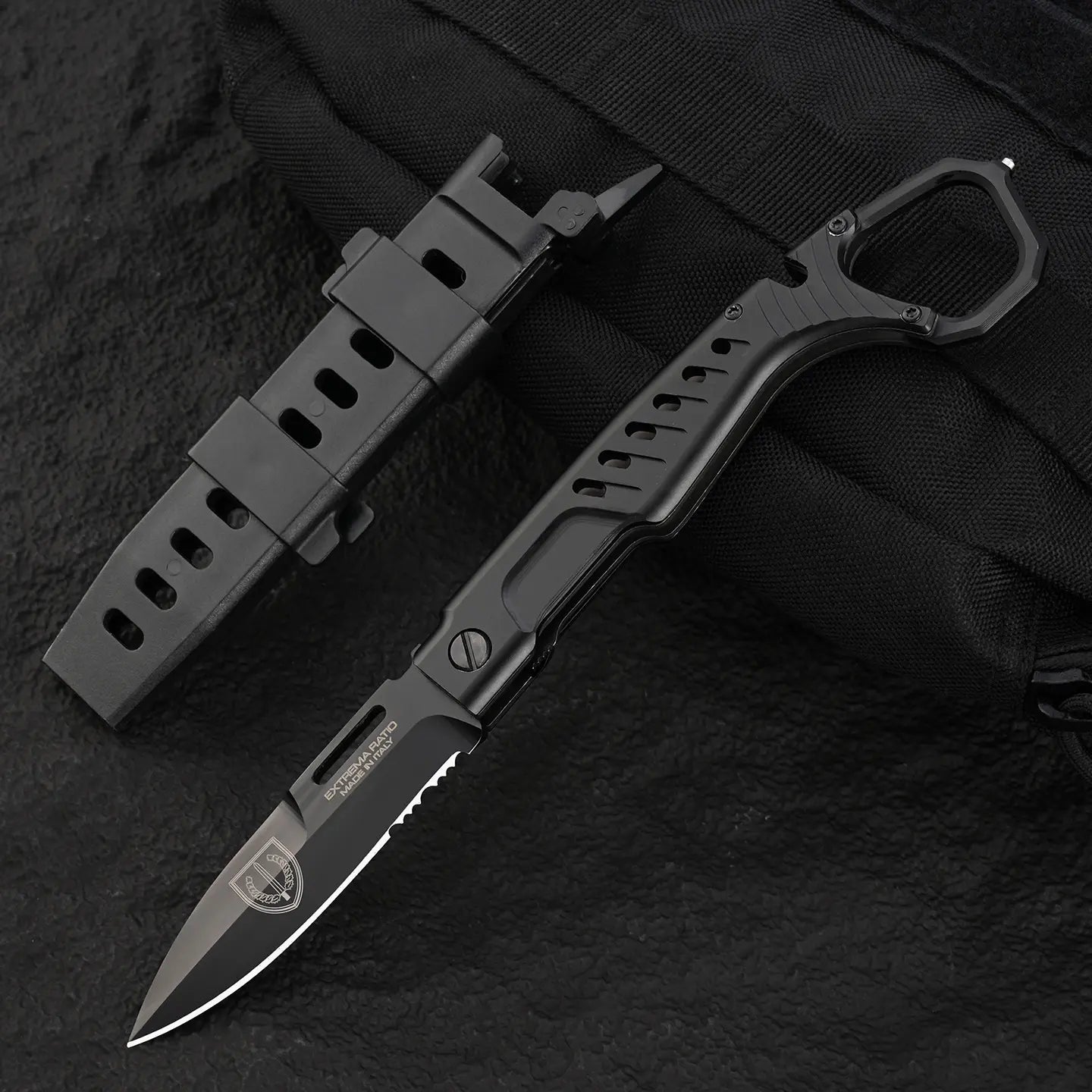 Ghost Reaver: N690 Tactical Folding Knife with Finger Ring