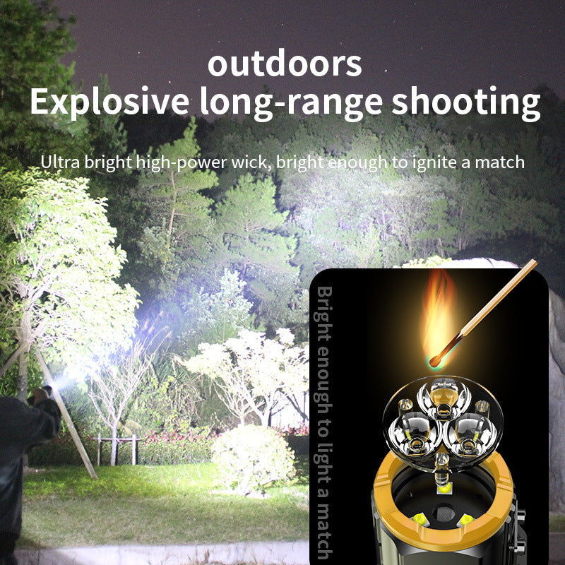 3-Eye Monster Flashlight:Ultra Bright Compact Triple-LED Torch