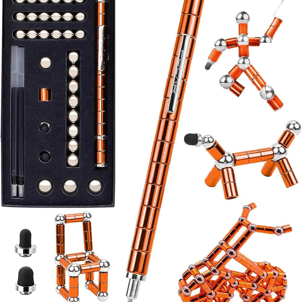 ADD-ONS: Magnetic Metal Fidget Pen-Deformable Stress Multifunctional Various of Shapes