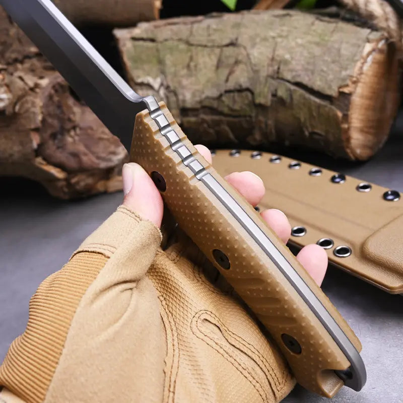 Apex Survivalist: Heavy-Duty Fixed Blade Tactical Knife with Multi-Mount Sheath