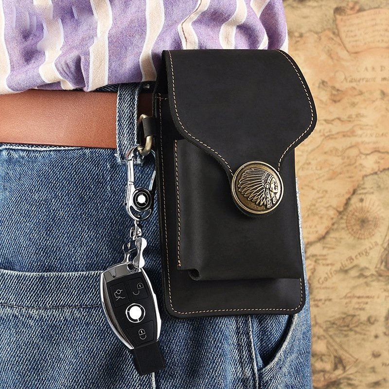 ADD ONS: Leather Tactical Sport Phone Bag with Keychain