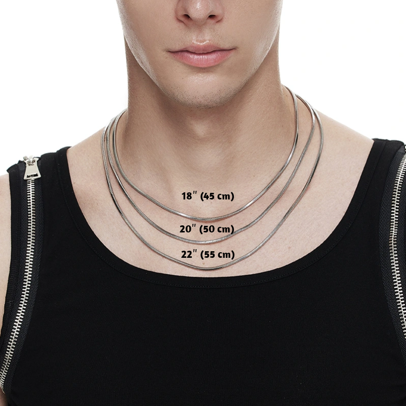 Atlas Chain Necklace – Square Snake Design, Unisex 316L Stainless Steel