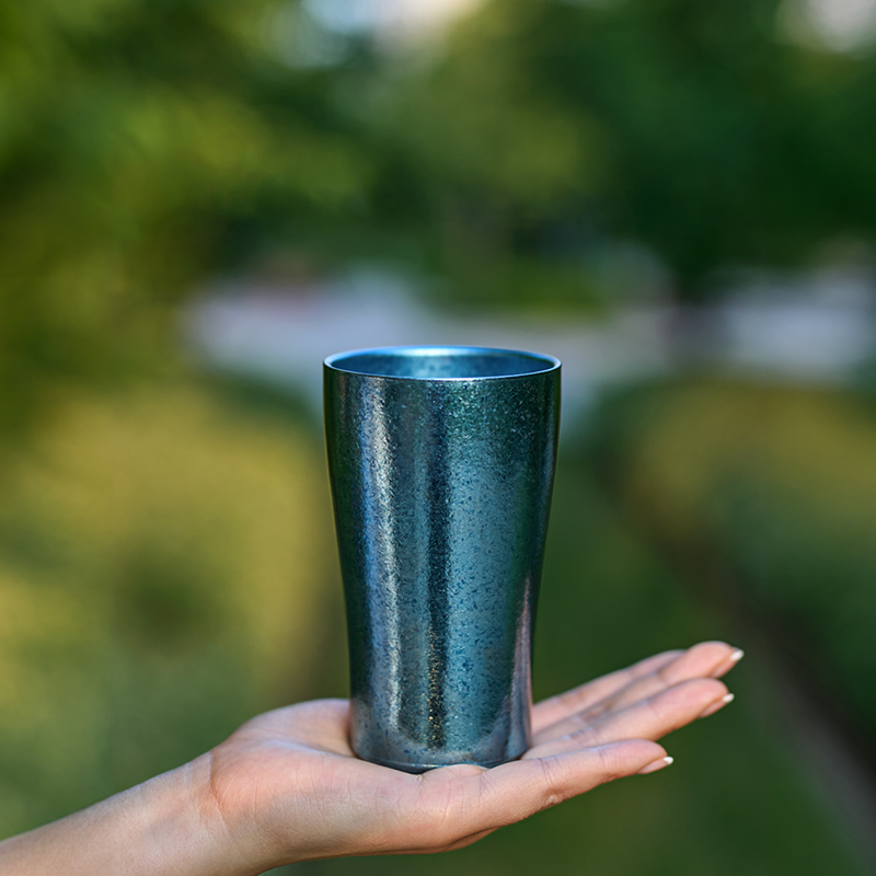 Aurora Cup – Double-Wall Titanium Crystal Beer Camping Mug