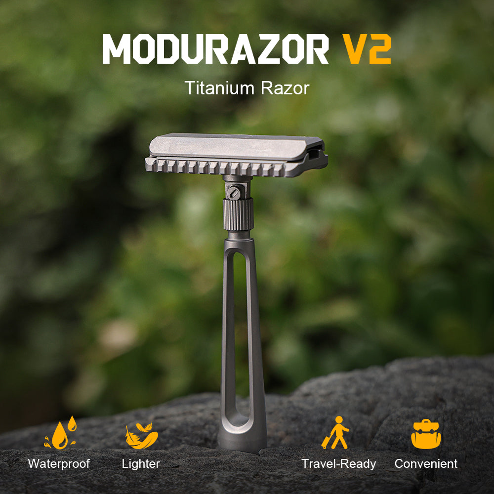 ModuRazor V2 - Portable Travel-Ready Titanium Razor