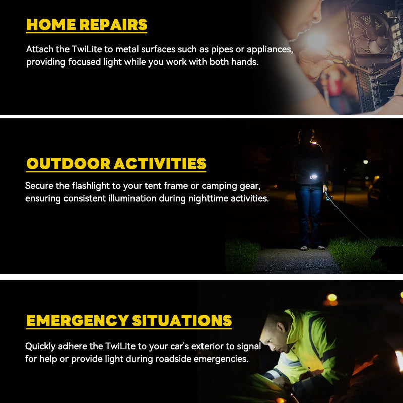 TwiLite - Titanium Magnetic Quick Release Flashlight