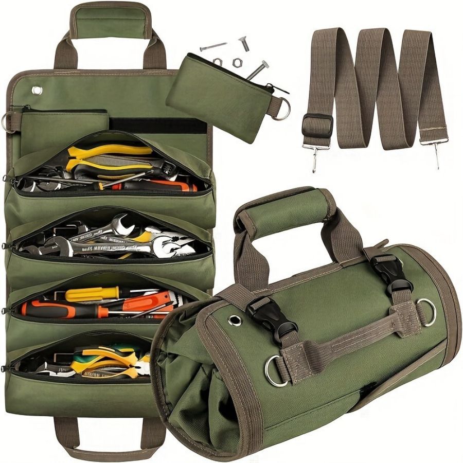 Multi-Functional Roll-Up Tool Organizer – Versatile Storage Bag for Tools & Hardware