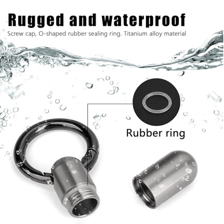 ADD ONS: Titanium Keychain Pill Holder