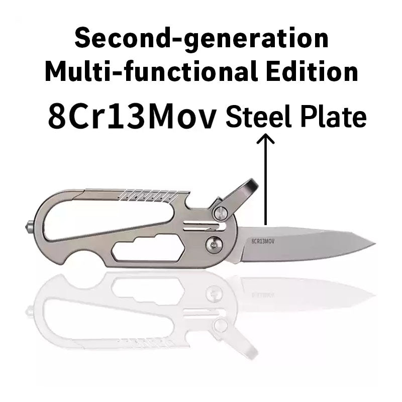 EdgeKey: Titanium Multi-Function Keychain Knife