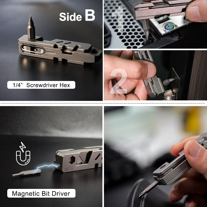 The TriPro Stand: 15-in-1 Titanium EDC Tool and Phone Stand
