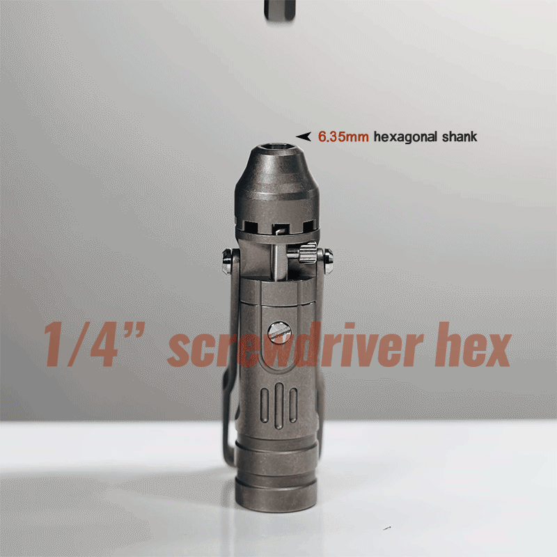 The GripNGo Driver | Titanium EDC Pocket Ratchet Screwdriver