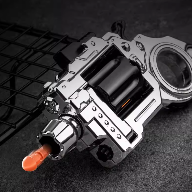 Pocket Flash:Alloy Agent Sky Police Revolver Soft Bullet Gun