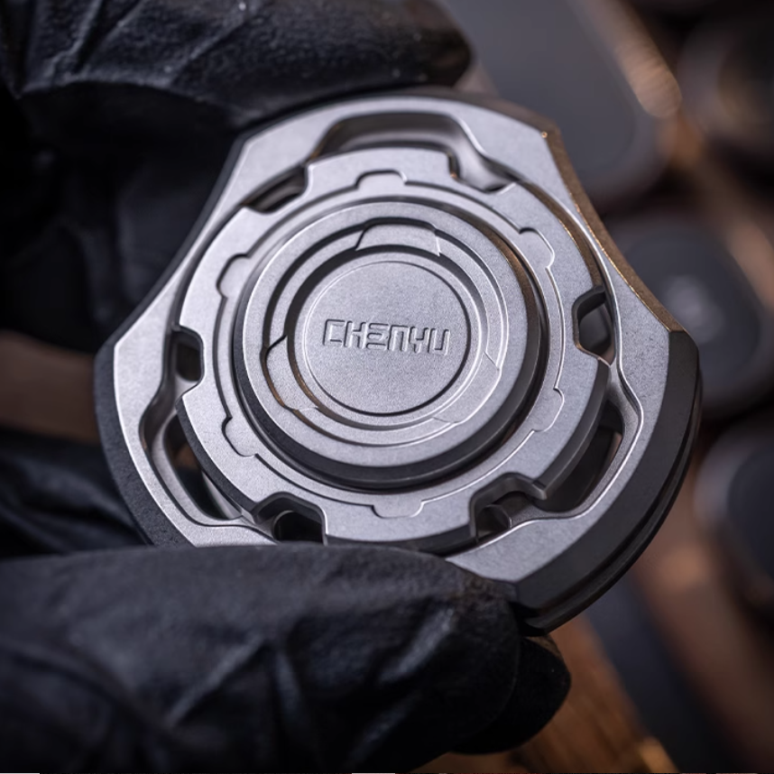 Titanium Compound Gyro Fidget Spinner:Modular EDC Stress Relief Toy