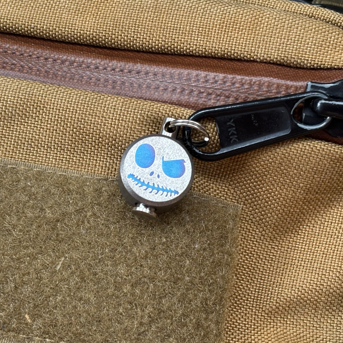 ADD-ONS:Titanium Jolly Roger EDC Bead&Zipper Pull